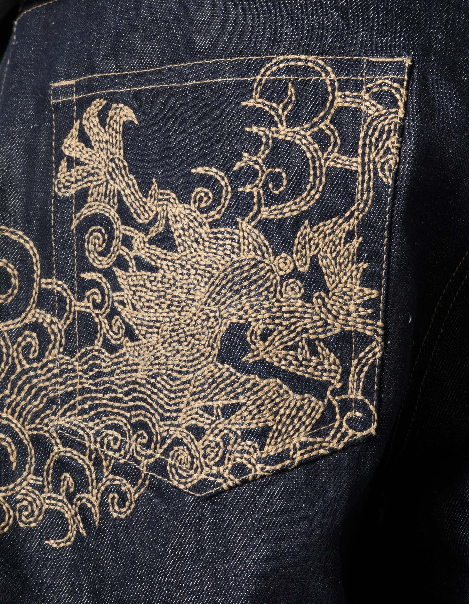 7336 Rising Dragon Hemp Jeans Indigo