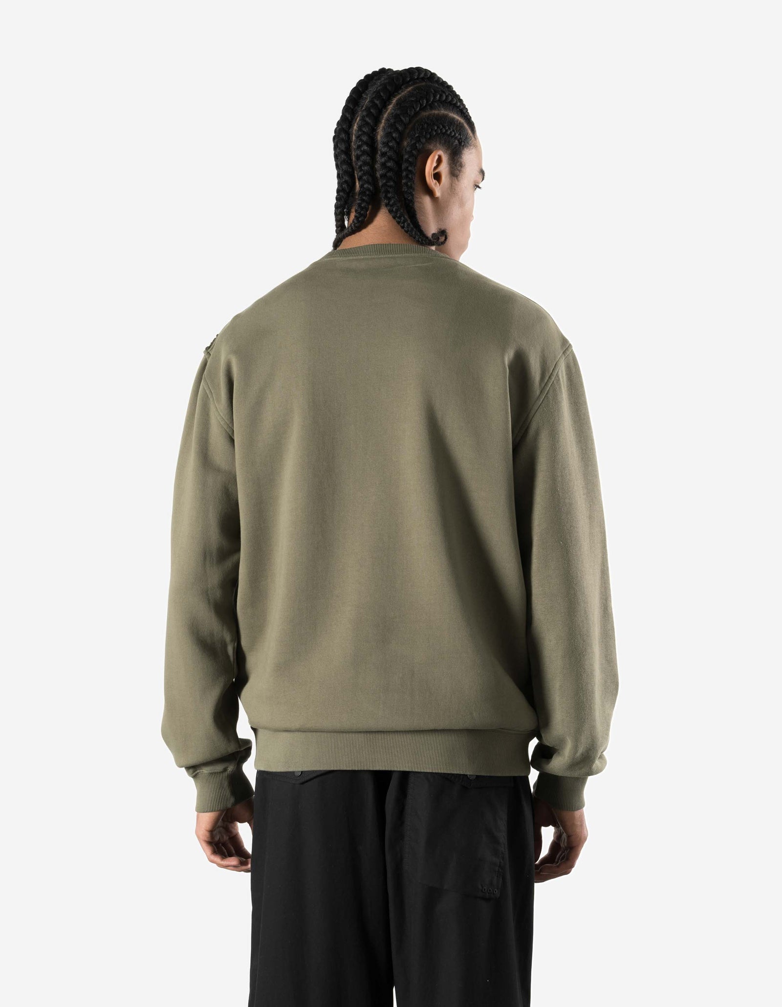 7288 Maharishi Organic Crew Sweat Olive OG-107F