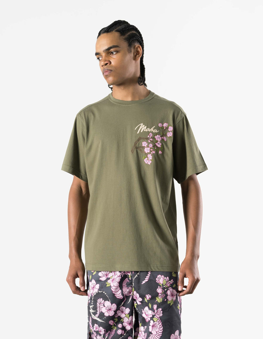 7352 Sakura Serenity S/S T-Shirt Olive OG-107F