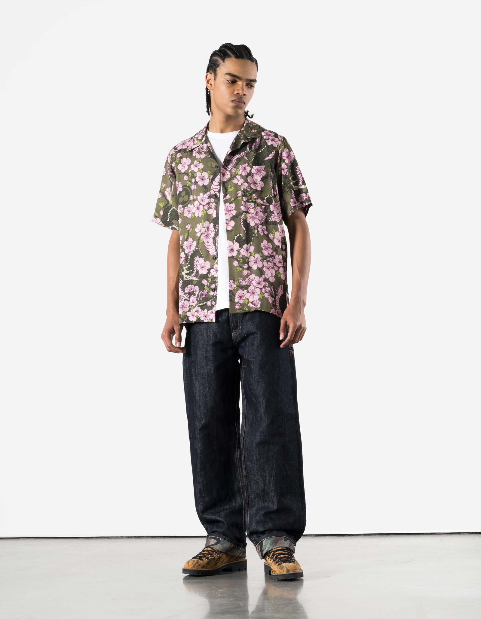 7359 Sakura Camp Collar Shirt Olive
