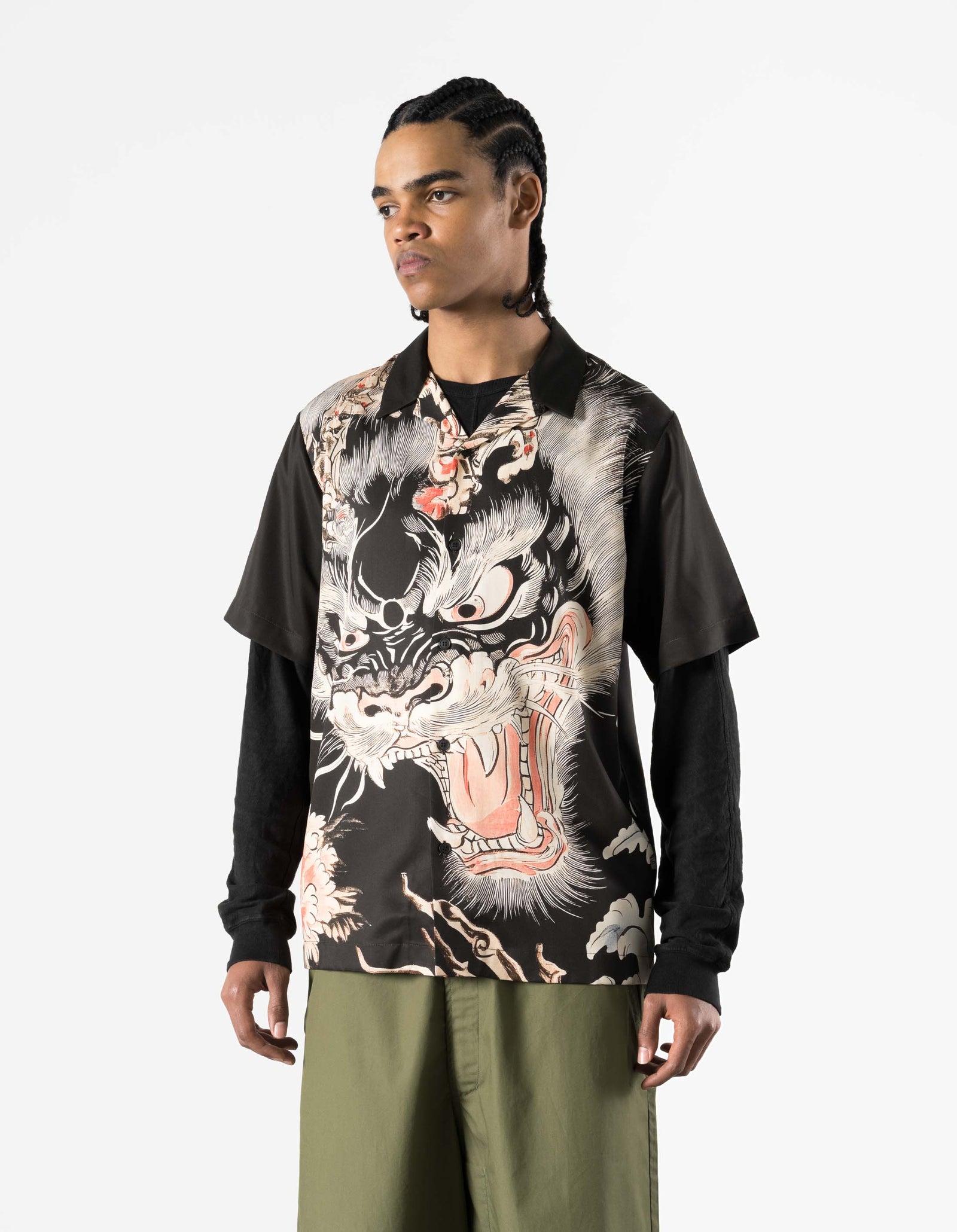 7357 Chimera Camp Collar Shirt Black