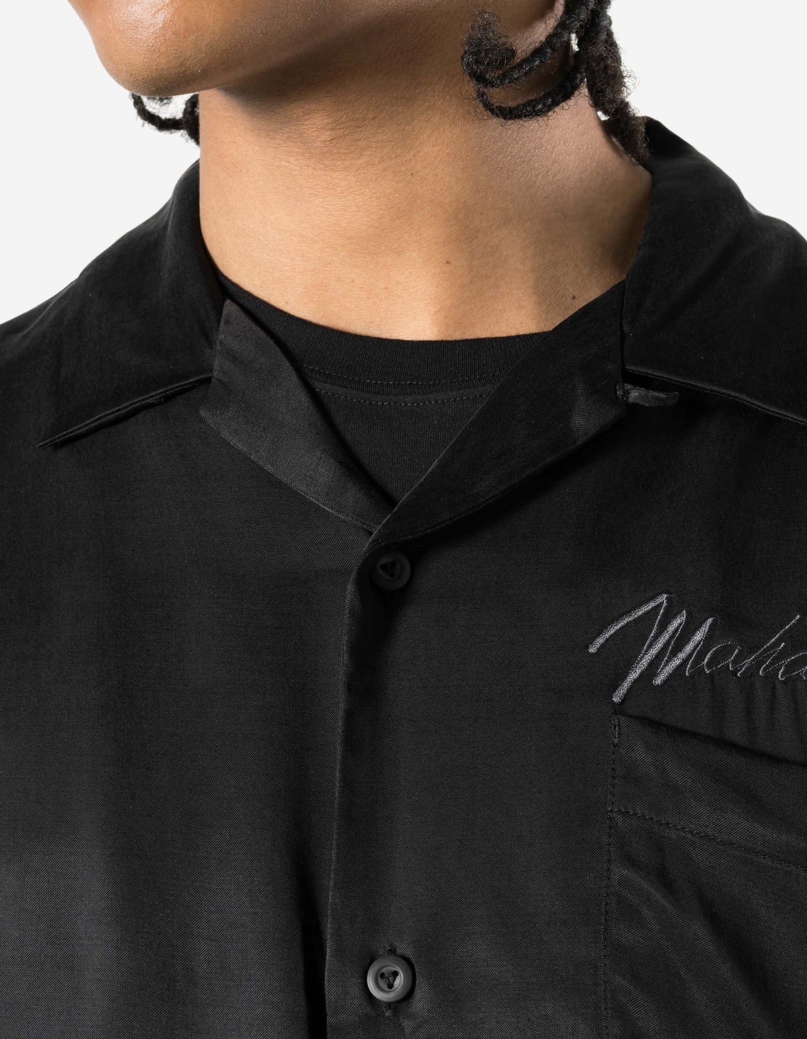 7365 Ascending Dragon Cupro Shirt Black