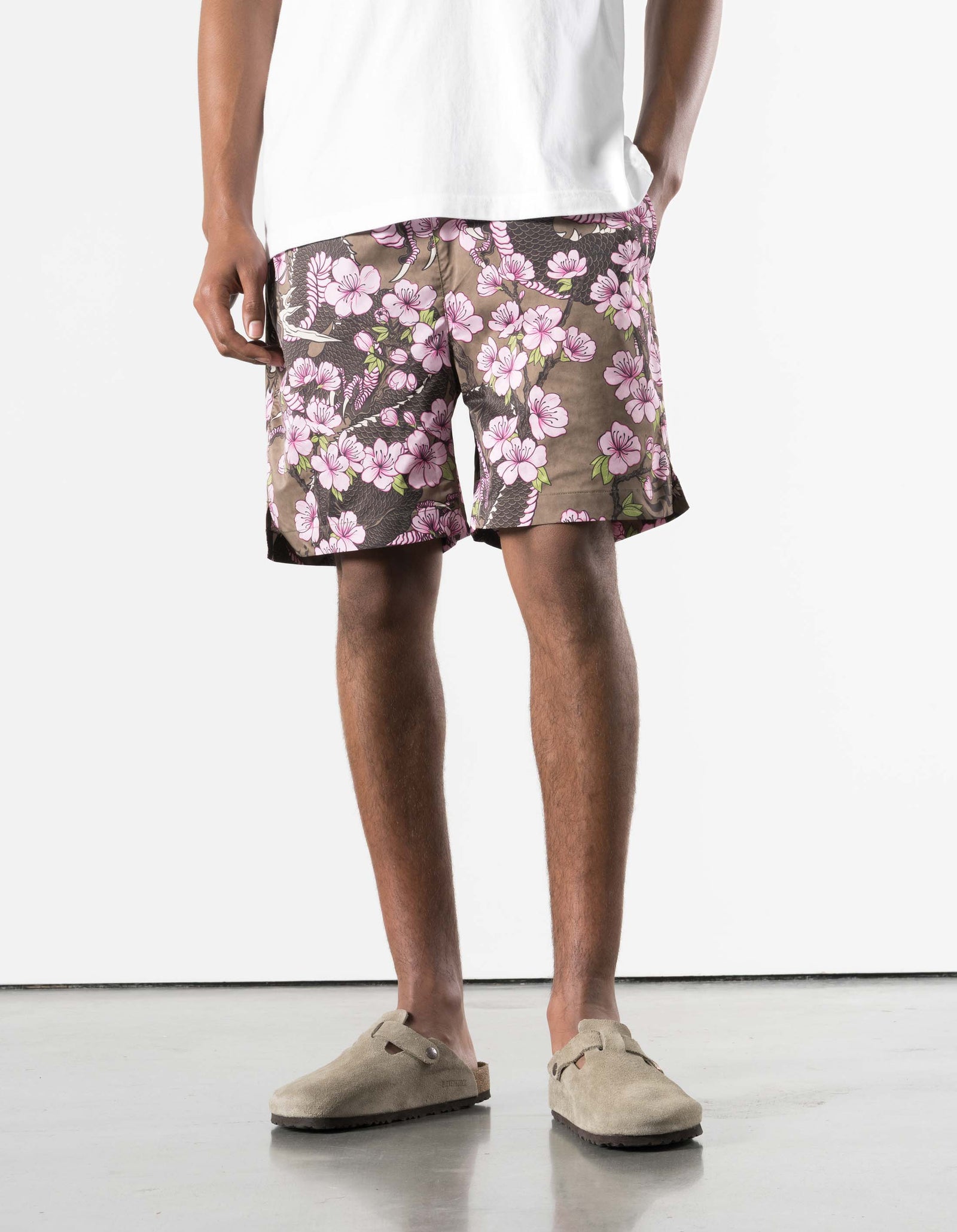 7379 Sakura Serenity Swim Shorts Olive