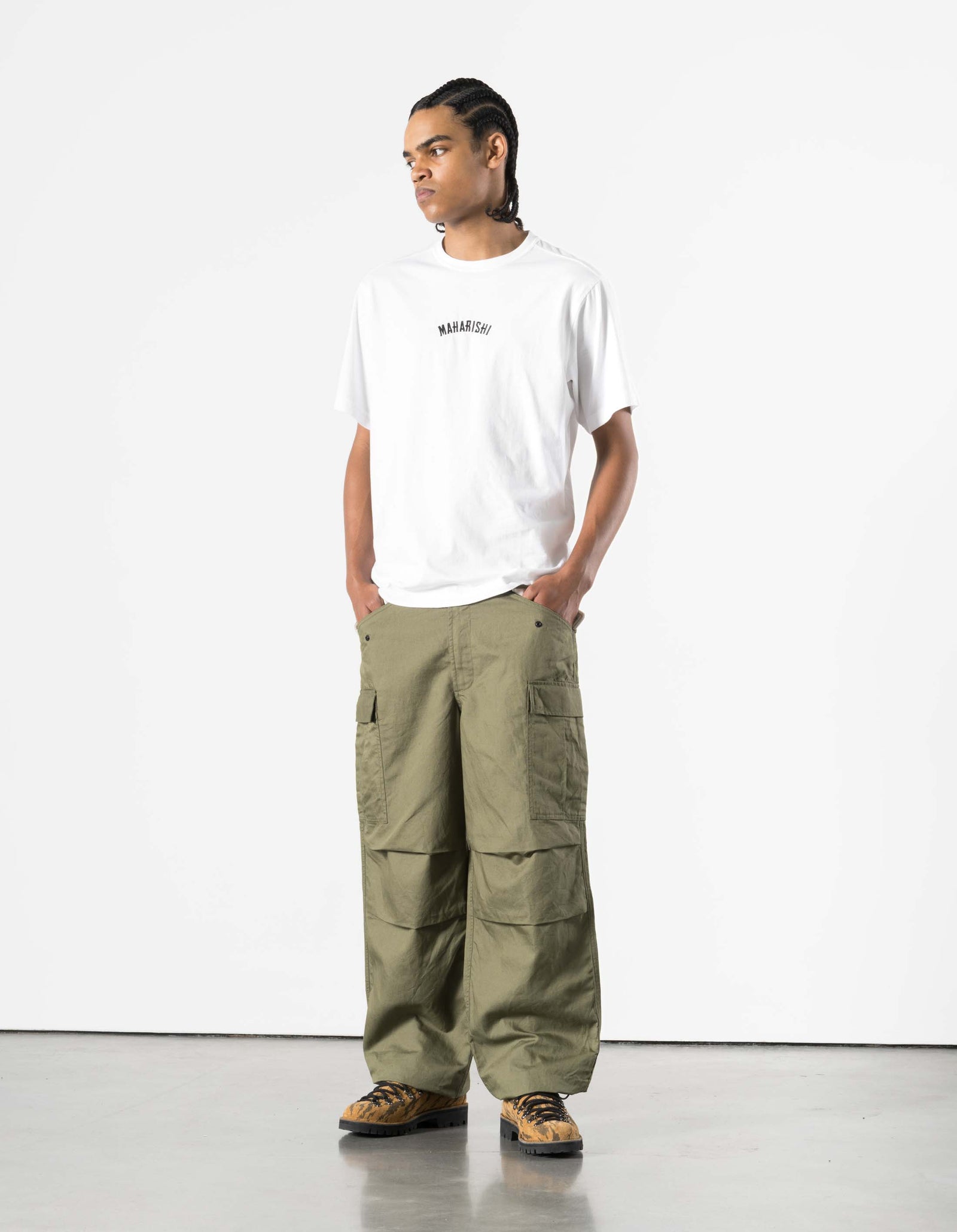 7400 Hemp M65 Cargo Pants Olive OG-107F
