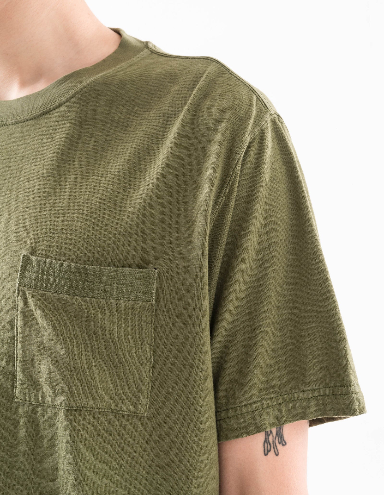 7209 Cotton Hemp S/S T-Shirt Olive OG-107F