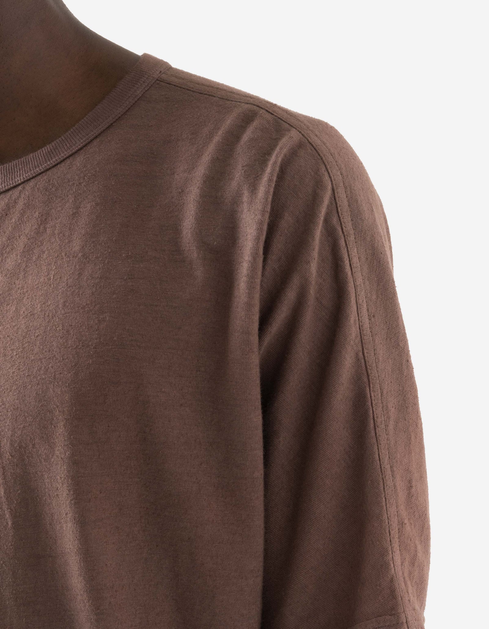 5234 Hemp Cross Loose T-Shirt Earth Brown