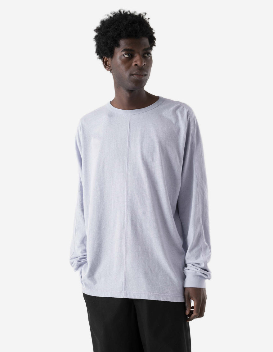 5245 Hemp Cross Loose L/S T-Shirt Lavender