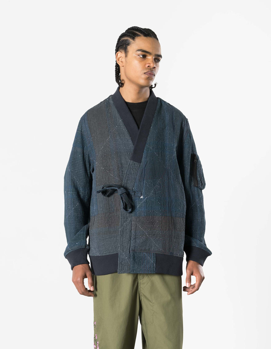 7186 Upcycled MA-1 Kimono Navy