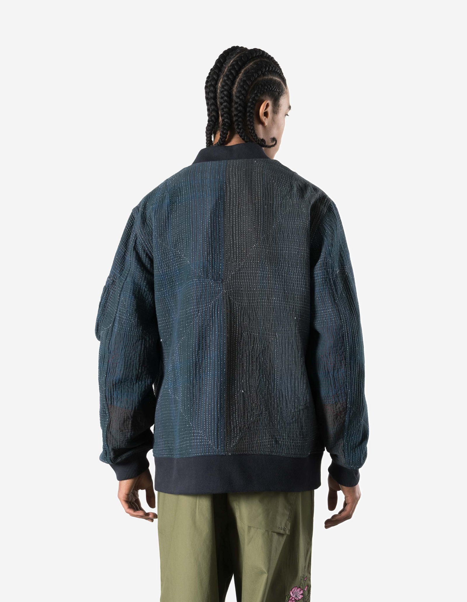 7186 Upcycled MA-1 Kimono Navy