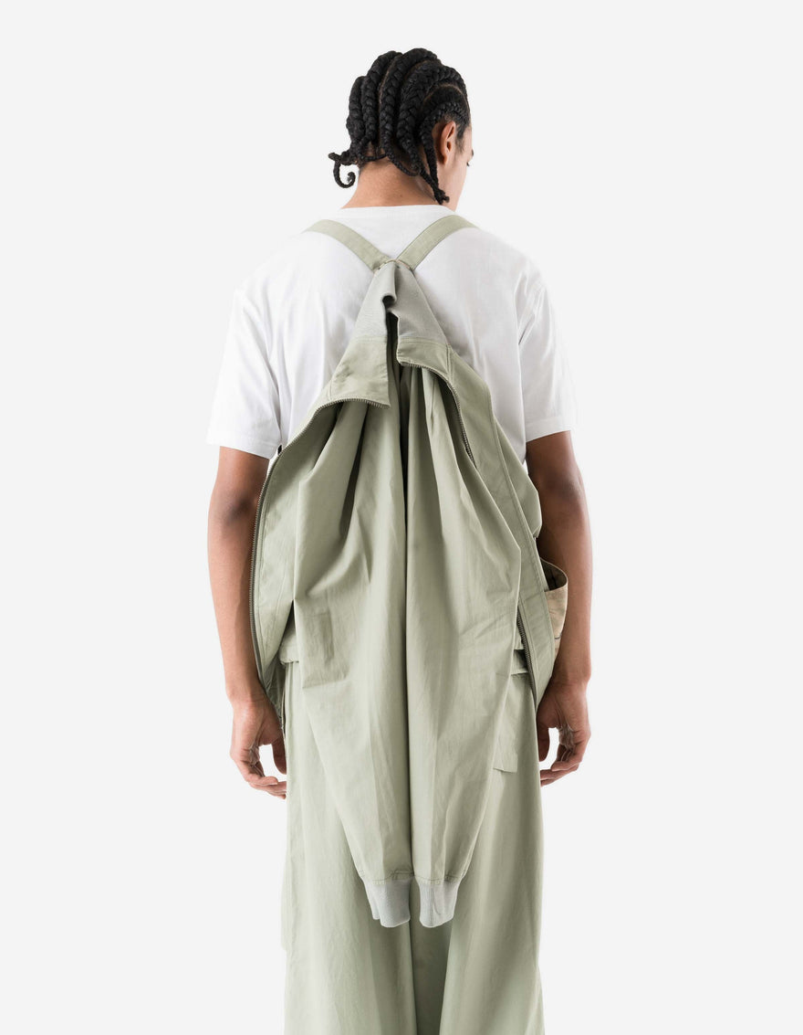 7211 Asym Woven Track Top Sage