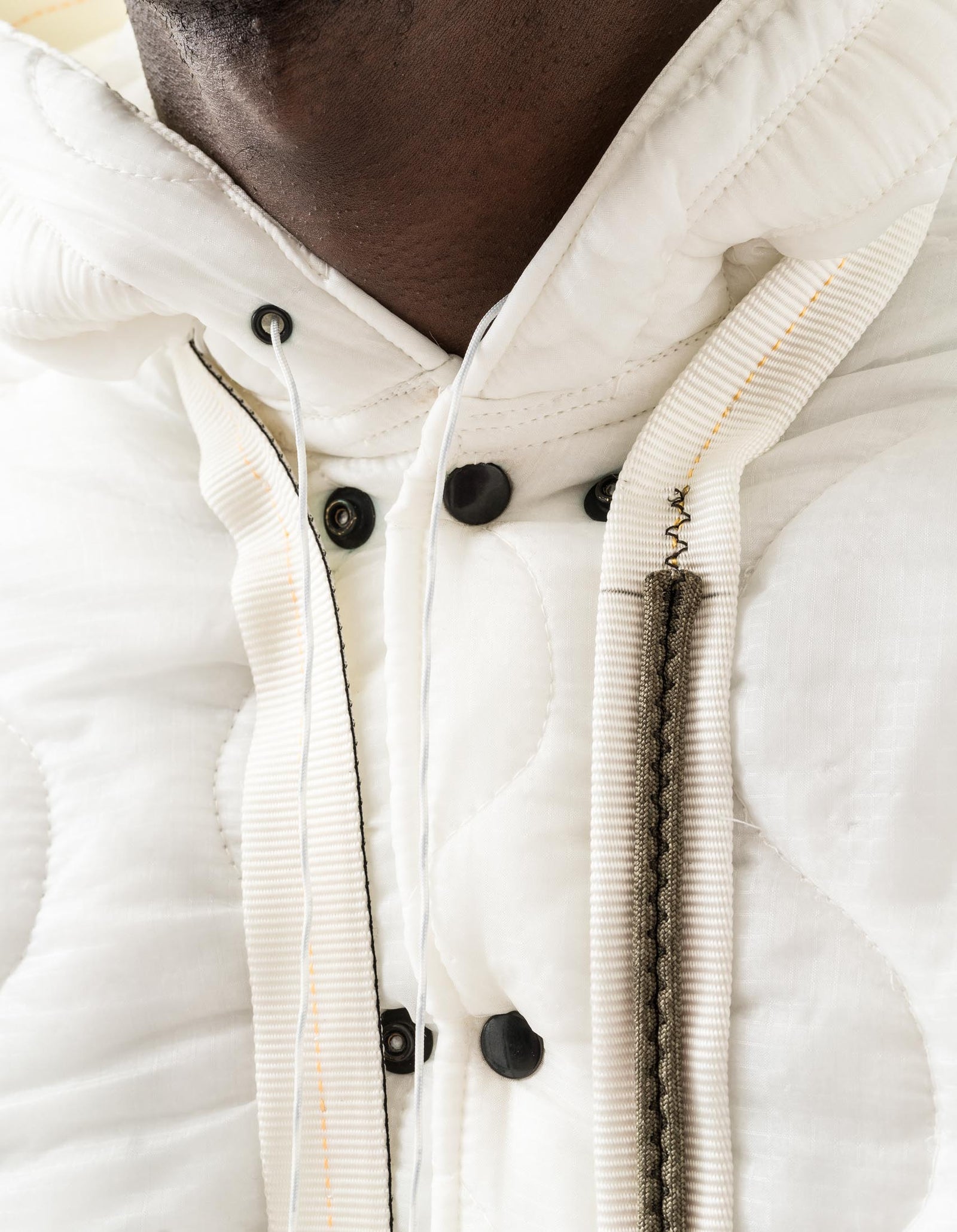 1598 Upcycled U.S. Army Inspector Parka White